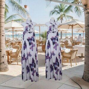 New York & Company Maxi Dress Size XL 60" Long